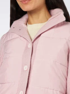 Giubbotto imbottito da donna con maniche in maglia