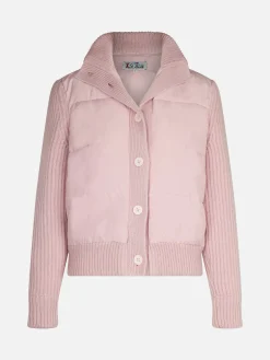 Giubbotto imbottito da donna con maniche in maglia