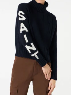Maglia a collo alto intrecciata Saint Barth