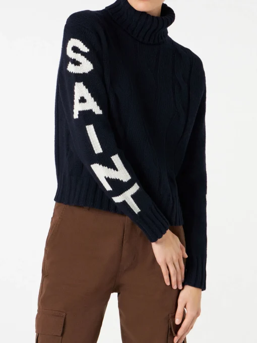 Maglia a collo alto intrecciata Saint Barth
