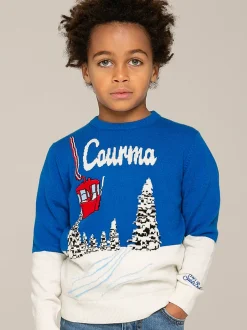 Maglia da bambino con stampa jacquard Courmayeur