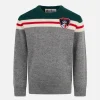 Maglia da bambino girocollo con patch St. Barth Ski club