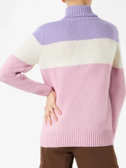 Maglia da donna a collo alto con scritta Courma