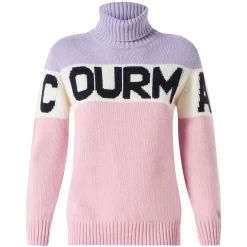 Maglia da donna a collo alto con scritta Courma
