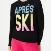 Maglia da donna Aprés Ski nero con scritta degrade