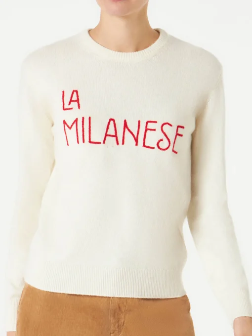 Maglia da donna con ricamo La Milanese | Michela Proietti Co-Lab