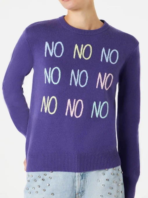 Maglia da donna con ricamo NO NO NO