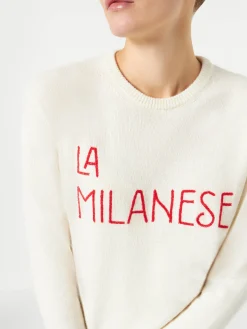 Maglia da donna con ricamo La Milanese | Michela Proietti Co-Lab
