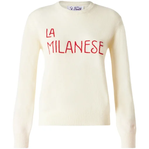Maglia da donna con ricamo La Milanese | Michela Proietti Co-Lab