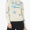 Maglia da donna girocollo con ricamo Per Rompere il Ghiaccio