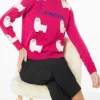 Maglia da donna girocollo con ricamo L'Am<3ur