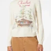Maglia da donna girocollo con ricamo Chalet & Rosè