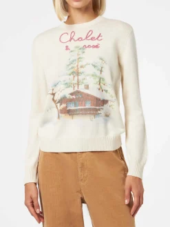 Maglia da donna girocollo con ricamo Chalet & Rosè