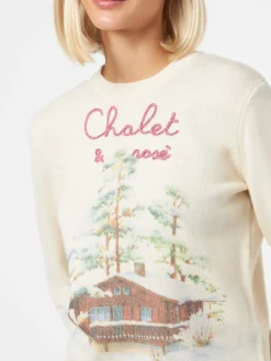 Maglia da donna girocollo con ricamo Chalet & Rosè