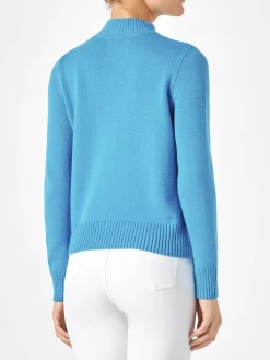 Maglia da donna girocollo con cartolina di Courmayeur