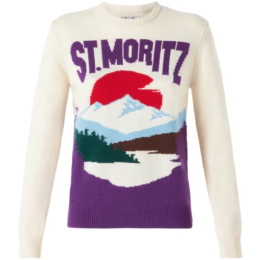 Maglia da donna girocollo con St.Moritz