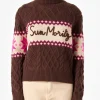 Maglia da donna mezzo collo alto con scritta Sun Moritz