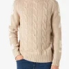 Maglia da uomo a collo alto intrecciata con stampa Saint Barth