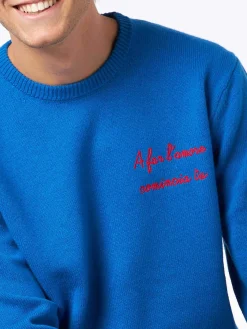 Maglia da uomo con ricamo A far l'amore comincia tu