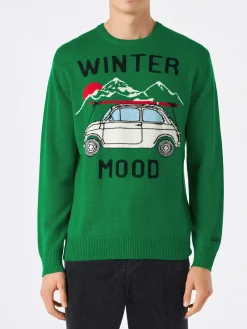 Maglia da uomo con stampa auto