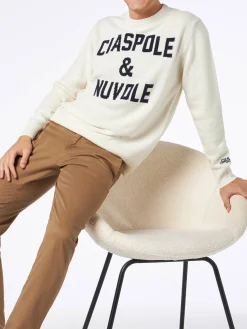 Maglia da uomo con stampa Ciaspole e Nuvole