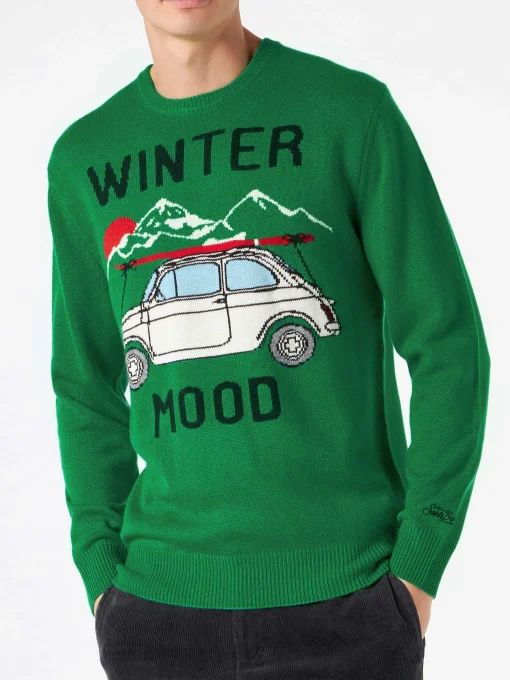 Maglia da uomo con stampa auto