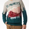 Maglia da uomo girocollo in donegal con stampa jacquard cartolina St. Moritz