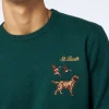 Maglia da uomo girocollo con ricamo St. Barth Country Club e cane