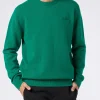 Maglia da uomo girocollo verde con ricamo St. Barth