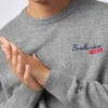 Maglia da uomo girocollo con ricamo Bombardino Ski Club