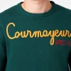 Maglia da uomo girocollo con ricamo Courmayeur Après Ski