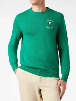 Maglia da uomo girocollo con stampa jacquard tennis Snoopy | SNOOPY - EDIZIONE SPECIALE ©PEANUTS