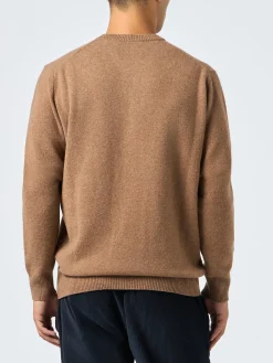 Maglia da uomo girocollo beige con ricamo St. Barth