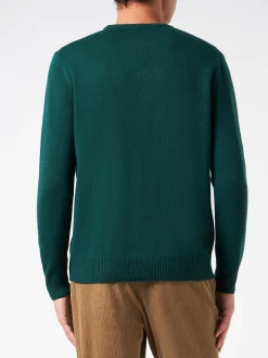 Maglia da uomo girocollo con ricamo Courmayeur Après Ski