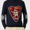 Maglia da uomo mezzo dolcevita con stampa Alpine jacquard