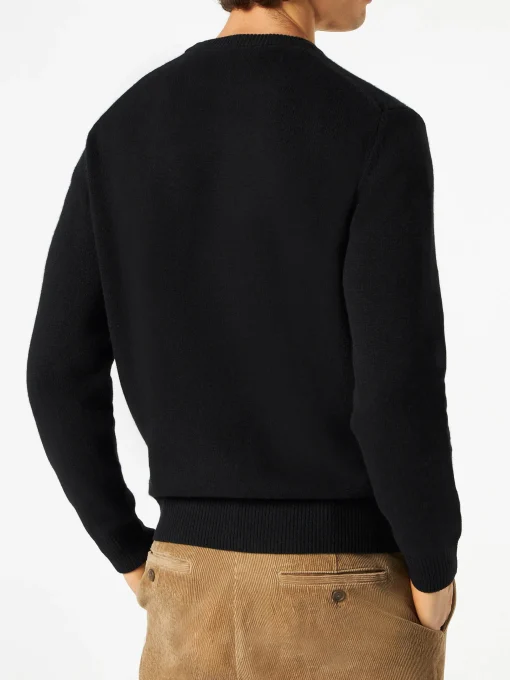 Maglia da uomo nera ricamo Cortina Pirates fluo