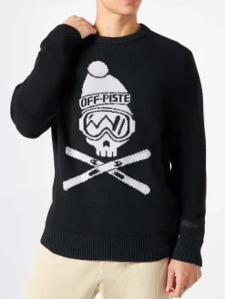 Maglia da uomo nera Teschio Off piste