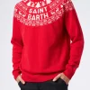 Maglia da uomo rossa in stile norvegese