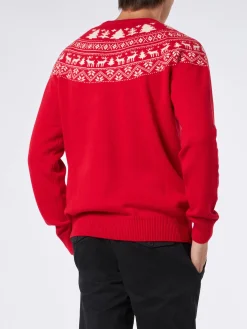 Maglia da uomo rossa in stile norvegese