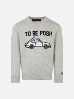 Maglia grigia da bambino stampa To be posh