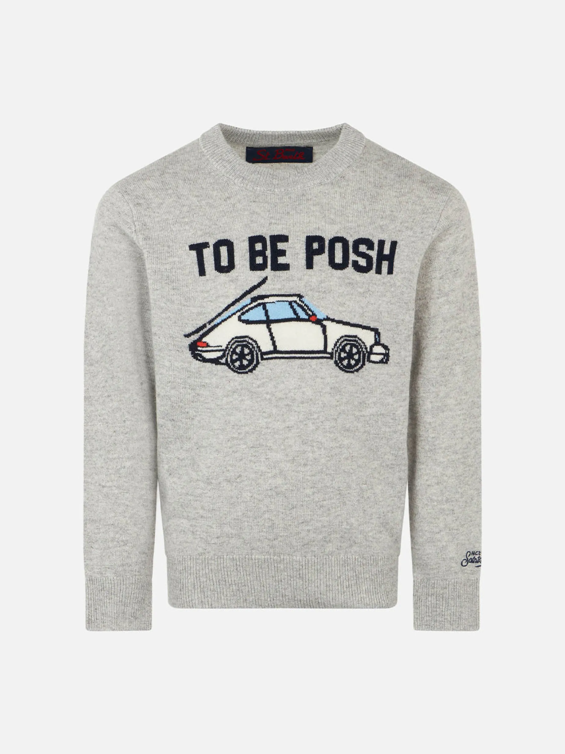 Maglia grigia da bambino stampa To be posh