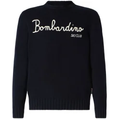 Maglia in misto cashmere ricamo Bombardino ski club