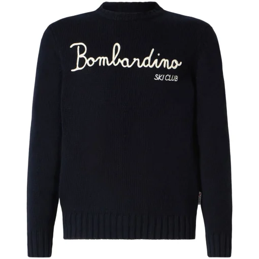 Maglia in misto cashmere ricamo Bombardino ski club
