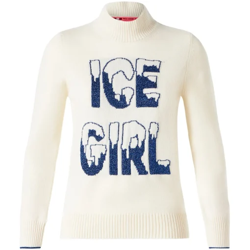 Maglia mezzo dolcevita Ice Girl grafica lurex