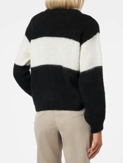 Maglia morbida da donna dalla forma squadrata con stampa jacquard Apres Chic