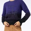 Maglia morbida da donna girocollo con ricamo Queen of the Night