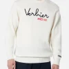 Maglione bianco da uomo Heron con ricamo Verbier apres ski