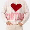 Maglione bianco fair isle Kyla da donna con stampa Cortina