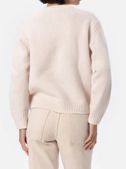 Maglione bianco fair isle Kyla da donna con stampa Cortina