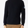 Maglione blu a costine